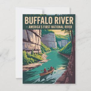 Buffalo River - Vintage Travel Poster Postkarte