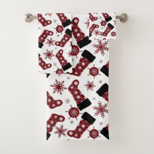 Buffalo rustique Plaid Stocker Snowflakes Noël