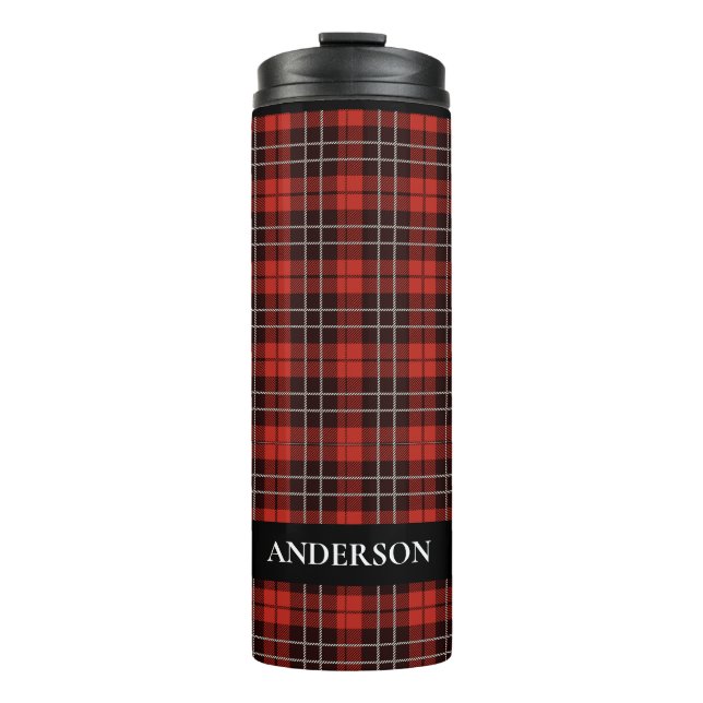 Buffalo Scottish Tartan Kariert Checkered Stainles Thermosbecher (Vorderseite)
