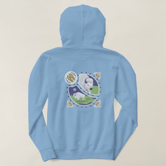 Buffalo Shield Bestickter Hoodie (Design Rückseite)