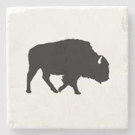 Buffalo Silhouette Marble Stone Untersetzer