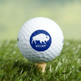 Buffalo-Silhouette mit Personalisiertem Namen Golfball