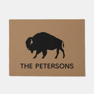 Buffalo Silhouette Personalisiert Welcome Mat Fußmatte