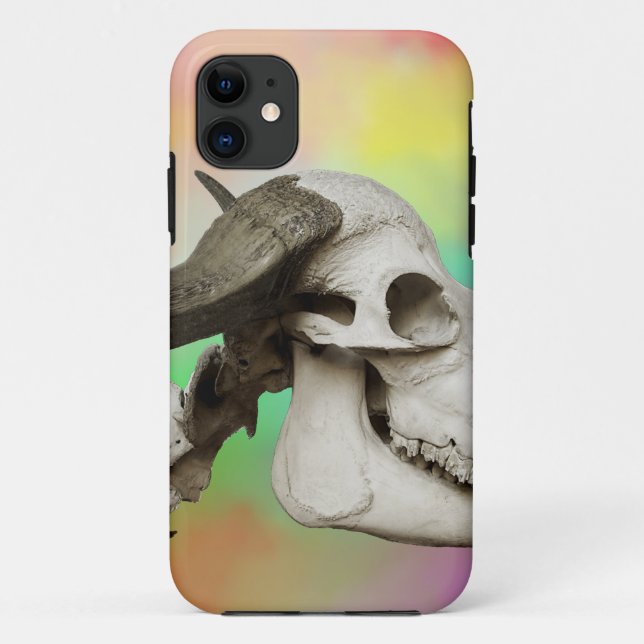 Buffalo Skull auf einem Aquarellbild Case-Mate iPhone Hülle (Rückseite)