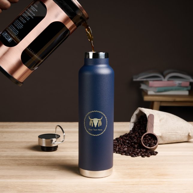 Buffalo Skull Water Flasche (Kaffee)