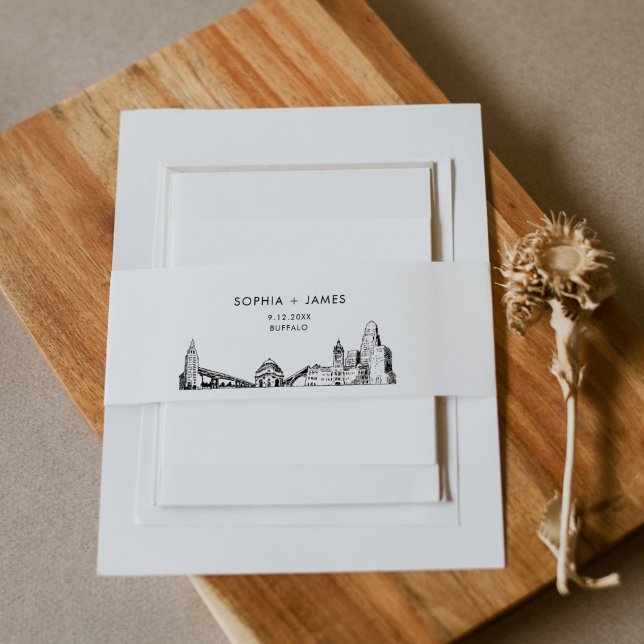 Buffalo Skyline Bly Band, 2"x11,5" Einladungsbanderole (Von Creator hochgeladen)