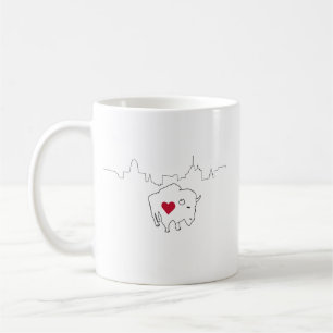 Buffalo Skyline Illustration Kaffee Tasse