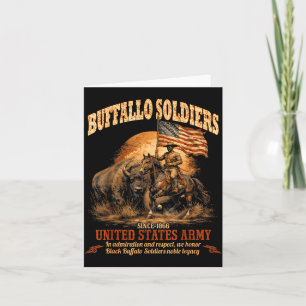 Buffalo-Soldaten, afroamerikanische schwarze Gesch Karte