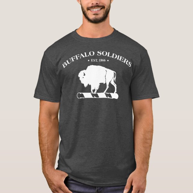 Buffalo Soldiers Zivile Schwarzgeschichte T-Shirt (Vorderseite)