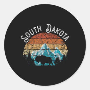 Buffalo South Dakota Der Mount Rushmore Staat Nati Runder Aufkleber