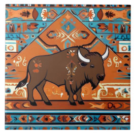 Buffalo Southwestern Native Tribal Südwest Fliese