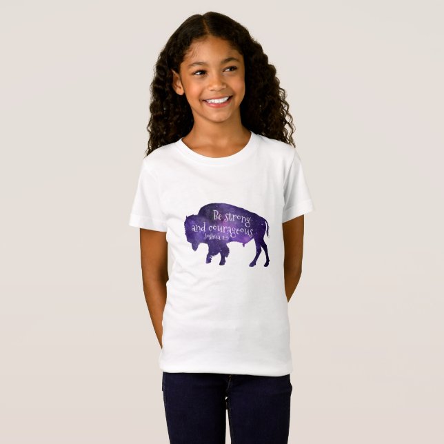 Buffalo stark und mutig T-Shirt (Vorne ganz)