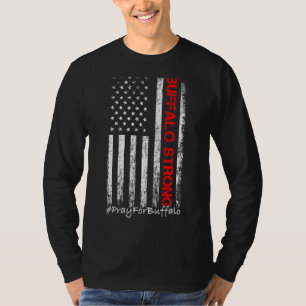 Buffalo Strong Gebet für Buffalo US American Flag T-Shirt