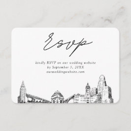 Buffalo Wedding Minimalistisch Sketch UAWG Begleitkarte