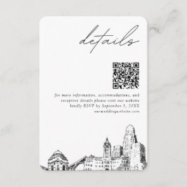Buffalo Wedding Modern Details QR Code Begleitkarte
