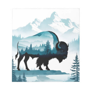 Buffalo Wildtiere Natur- und Naturwald Notizblock