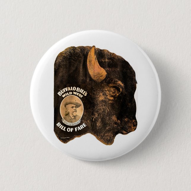 Büffel-Bills wilde Westshow Vintages 1898 Button (Vorderseite)