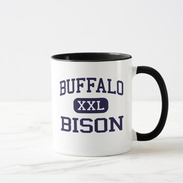 Büffel - Bison - hoch - Büffel West Virginia Tasse (Rechts)