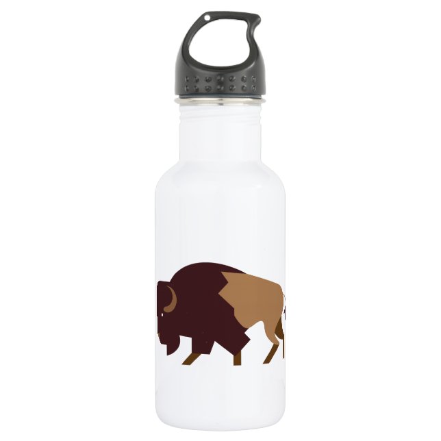 Büffel-Bison Trinkflasche (Vorderseite)