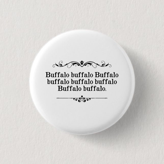 Büffel-Büffel-Satz Button (Vorderseite)