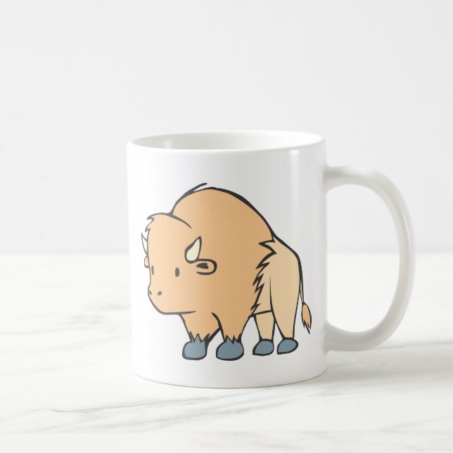 Büffel-Cartoon Kaffeetasse (Rechts)