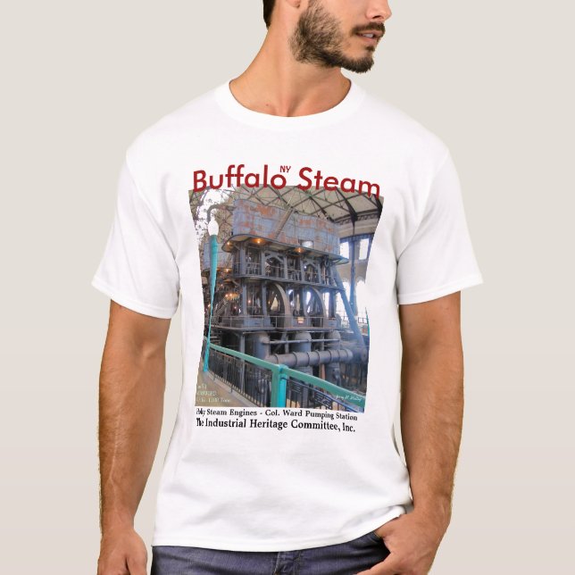 Büffel-Dampf-Motor-T - Shirt (Vorderseite)