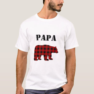 Büffel der T - Shirt der Papa-Bärnmänner kariert