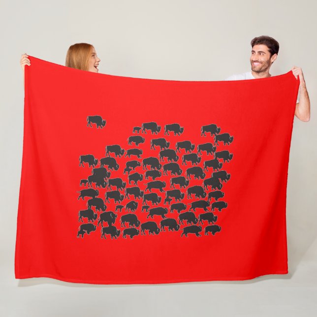 Büffel Fleecedecke (Beispiel)