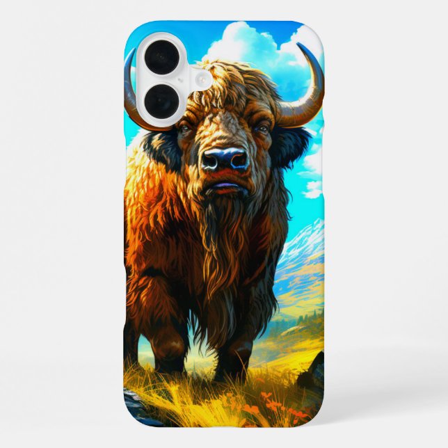Büffel-Handyhülle iPhone 16 Plus Hülle (Rückseite)