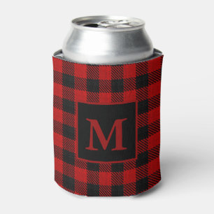 Büffel-karierte mit Monogramm Dose cooler Dosenkühler