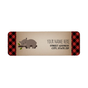 Büffel-karierte schläfrige Bärn-Baby-Dusche