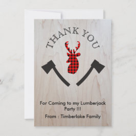 Büffel-karierter Rotwild-Kopf Dankeskarte