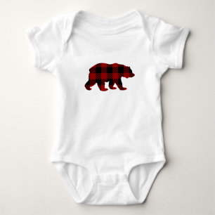 Büffel-kariertes Bärn-Baby Baby Strampler
