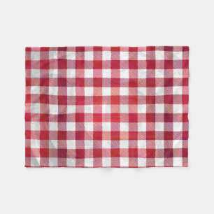 Büffel-kariertes Rotes und weiß Fleecedecke