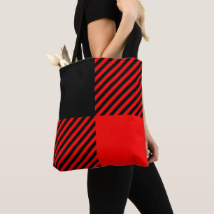 Büffel-Karo-roter und schwarzer Tasche