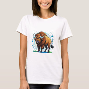 Büffel mit großen Hörnern T-Shirt
