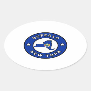 Büffel New York Ovaler Aufkleber