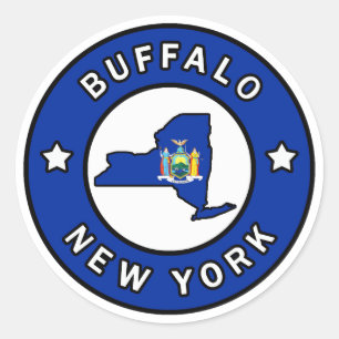 Büffel New York Runder Aufkleber