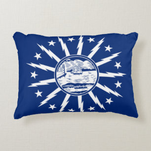 Büffel, New- Yorkflagge Zierkissen