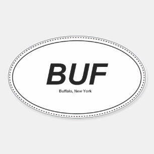 Büffel, New- Yorkoval-Autoaufkleber Ovaler Aufkleber