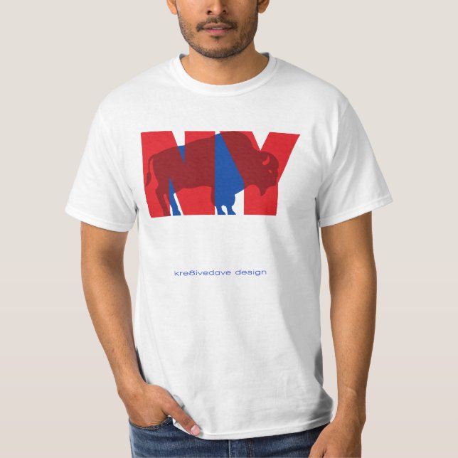 BÜFFEL NY (rot) T-Shirt (Vorderseite)