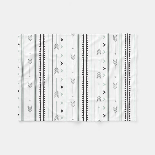 Büffel-Pfeil Fleecedecke (Vorderseite (Horizontal))