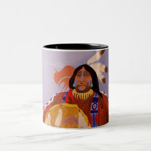 Büffel-Träumer Zweifarbige Tasse