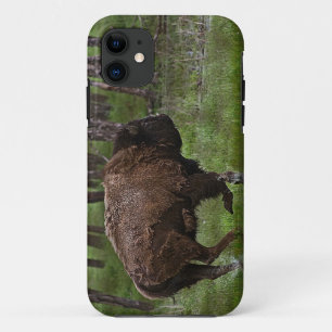 Büffel und Wald, Bison-Liebhaber Design Case-Mate iPhone Hülle