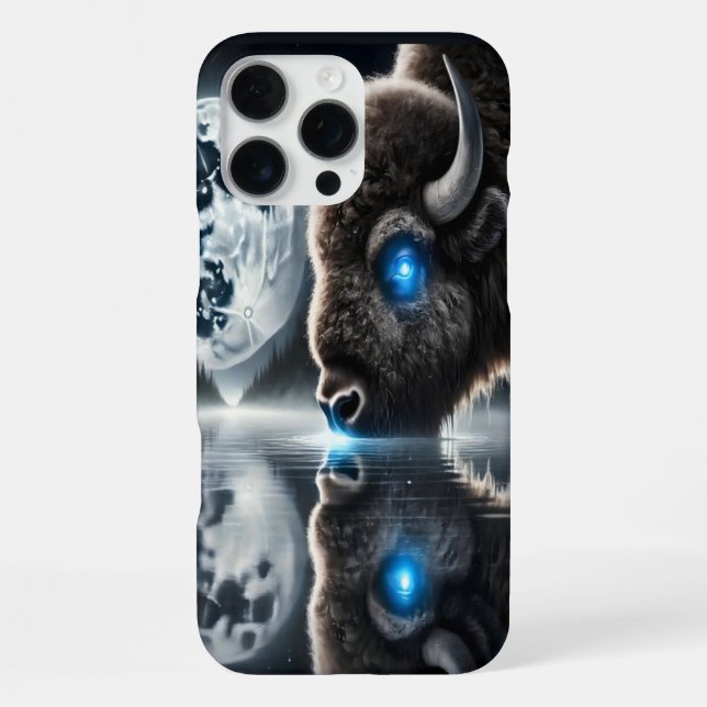 Büffel unter dem kosmischen Baldachin iPhone 16 Pro Max Hülle (Rückseite)