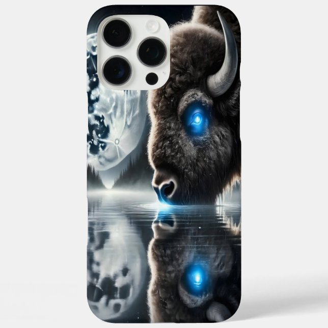 Büffel unter dem kosmischen Baldachin iPhone 16 Pro Max Hülle (Rückseite)