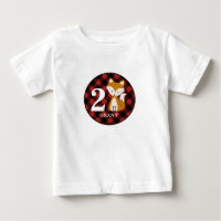 Büffelkariertes Fox-Geburtstags-Shirt