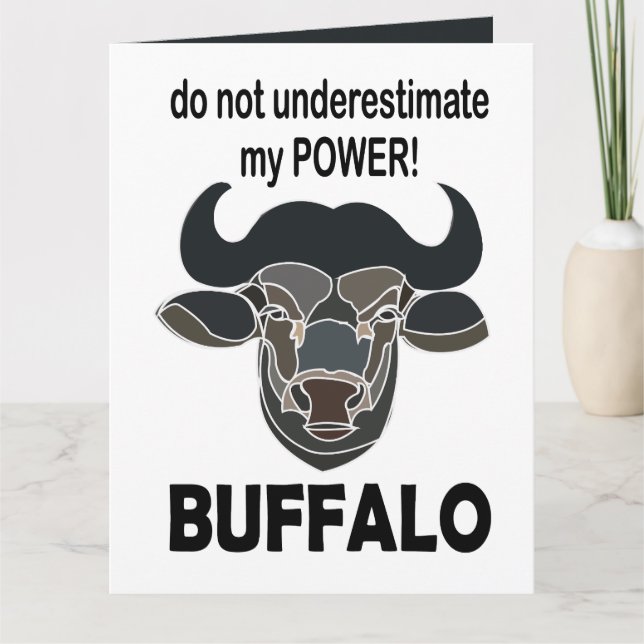Büffelkopf Bison Tier Büffel Karte (Vorderseite)