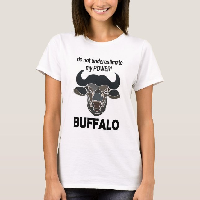 Büffelkopf Bison Tier Büffel T-Shirt (Vorderseite)