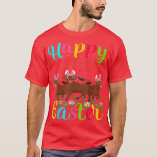 Büffelliebhaber Lustiges Osterei Hase Büffel Glück T-Shirt